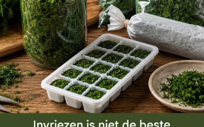 Invriezen is niet de beste manier om de verse smaak van dille te behouden, wij leggen je uit wat wél de beste manier is.