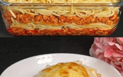 Romige Spaghetti Ovenschotel met Gehakt