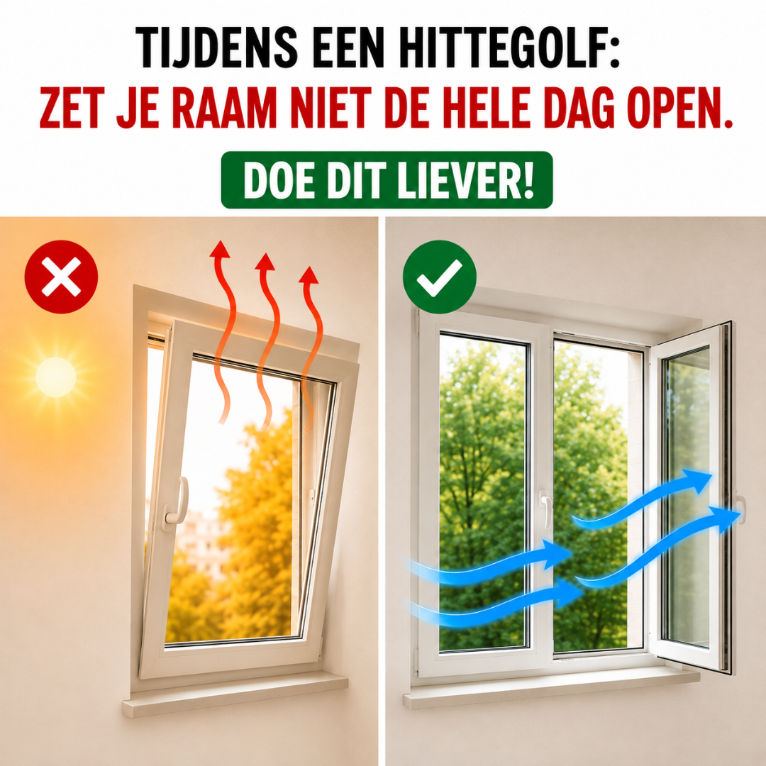 Waarom je tijdens een hittegolf beter niet de hele dag je raam openzet